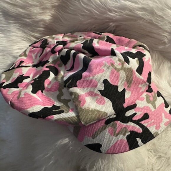 Boutique Accessories - Pink Camo Print Newsboy Hat 6091 - WOMEN'S